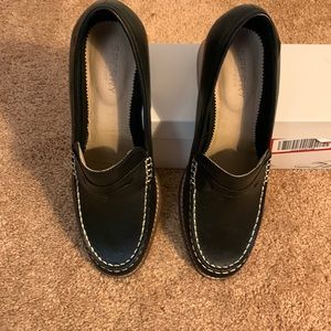 Sperry block heeled penny loafers